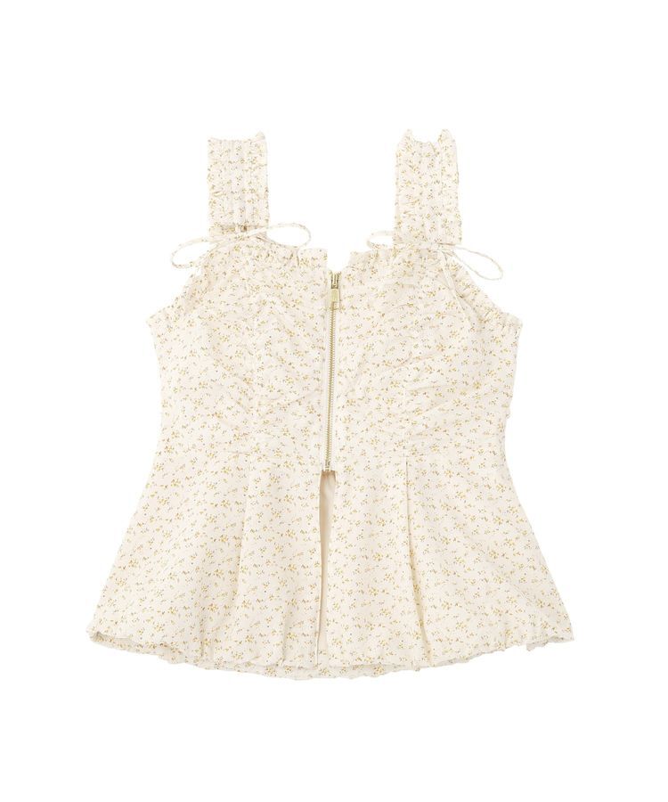 earth music&ecology「フラワーペプラムビスチェ」|ベスト・ジレ|