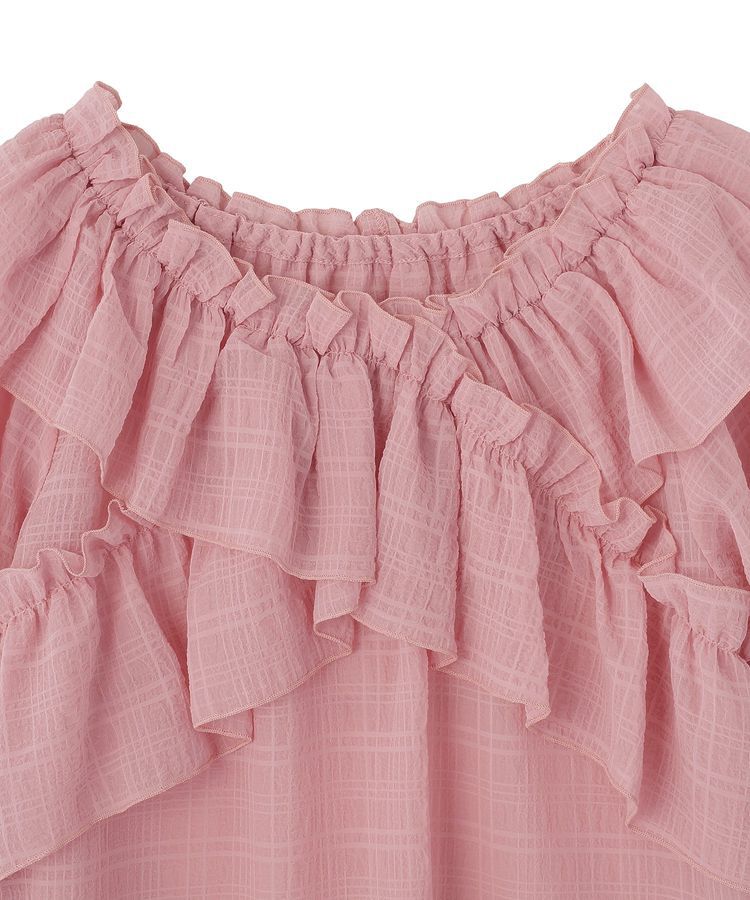 earth music&ecology「シアーチェック2wayオフショルブラウス」|シャツ・ブラウス|