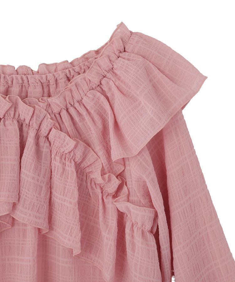 earth music&ecology「シアーチェック2wayオフショルブラウス」|シャツ・ブラウス|