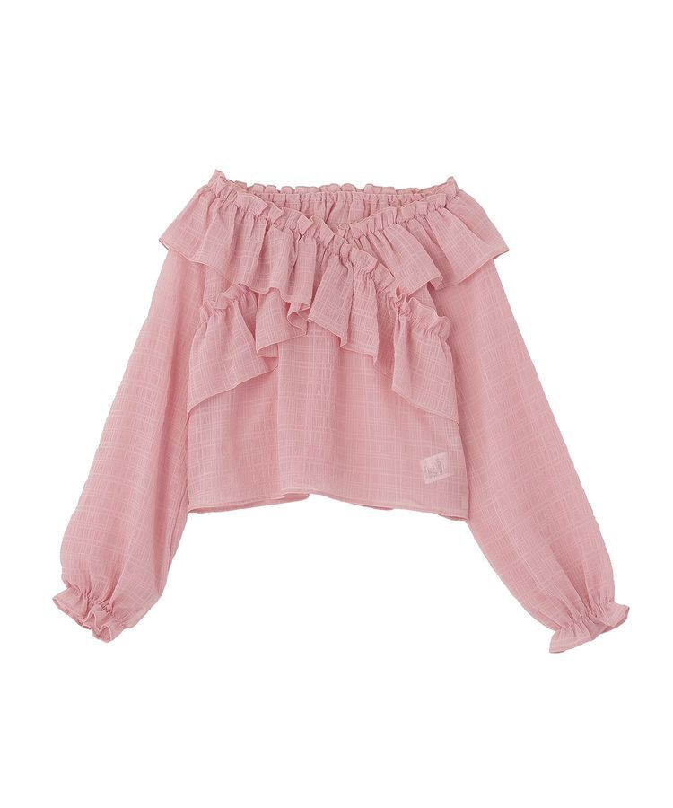 earth music&ecology「シアーチェック2wayオフショルブラウス」|シャツ・ブラウス|