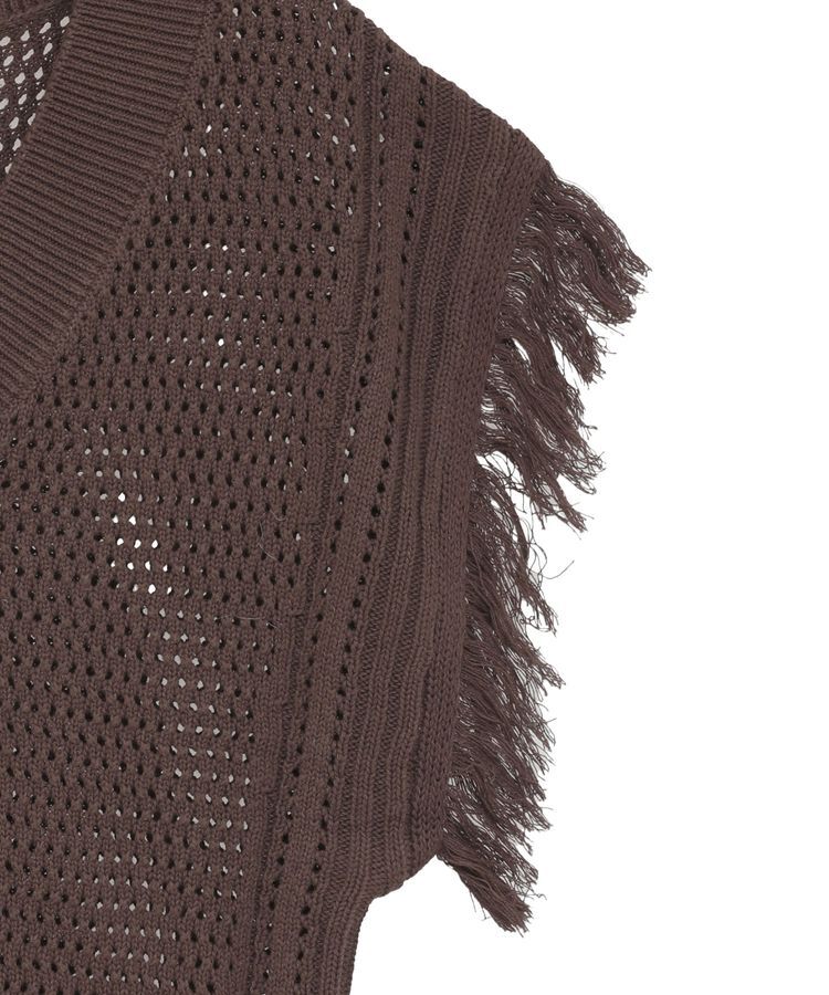 AMERICAN HOLIC「袖フリンジショート丈プルオーバー」|ニット・セーター|