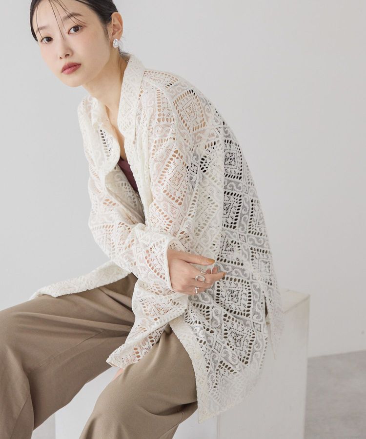 AMERICAN HOLIC「レース長袖シャツ」|シャツ・ブラウス|