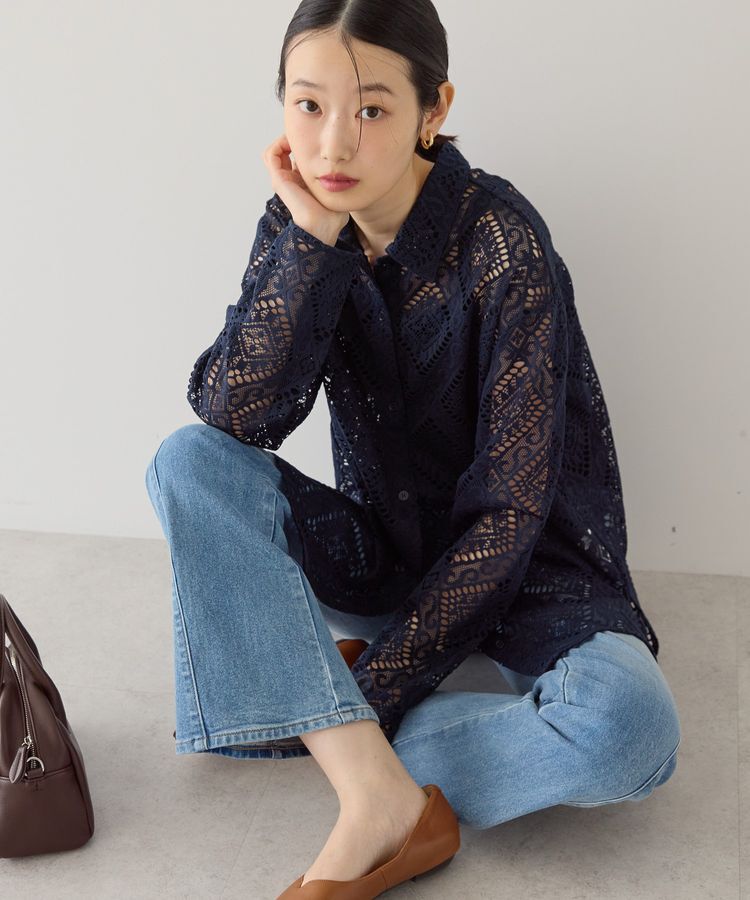 AMERICAN HOLIC「レース長袖シャツ」|シャツ・ブラウス|