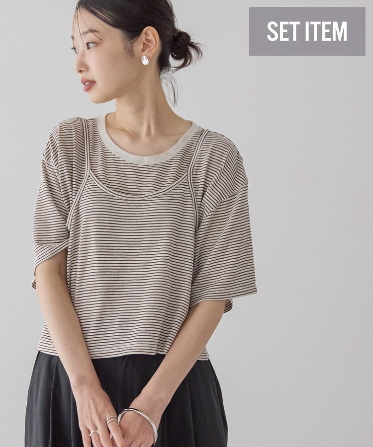 AMERICAN HOLIC「【2点セット】キャミレイヤードTシャツ」|Tシャツ・カットソー|