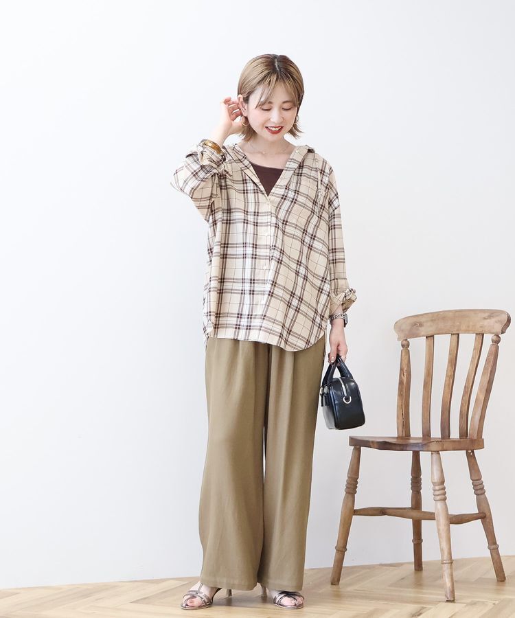 AMERICAN HOLIC「チェックフードシャツ」|シャツ・ブラウス|