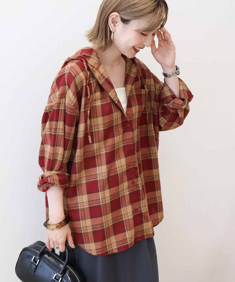 AMERICAN HOLIC「チェックフードシャツ」|シャツ・ブラウス|
