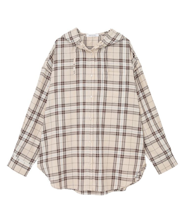 AMERICAN HOLIC「チェックフードシャツ」|シャツ・ブラウス|