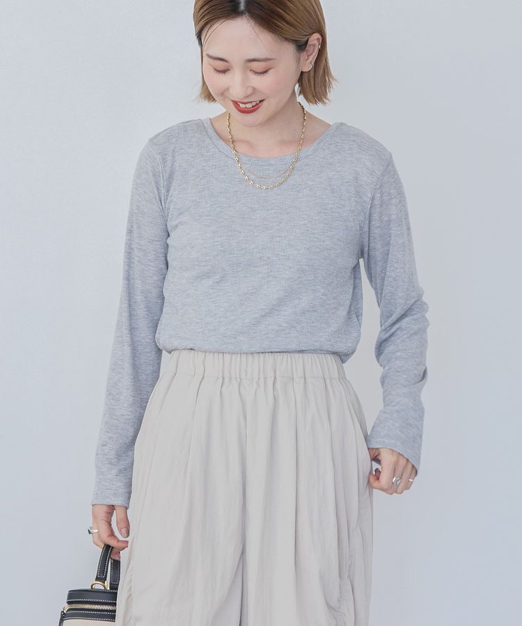 AMERICAN HOLIC「シアーリブプルオーバー」|Tシャツ・カットソー|Gray Mixture