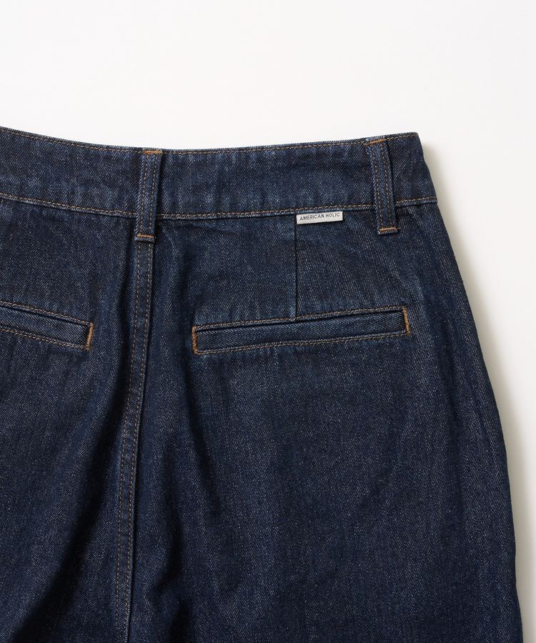 AMERICAN HOLIC「タックワイドデニム」|デニム|
