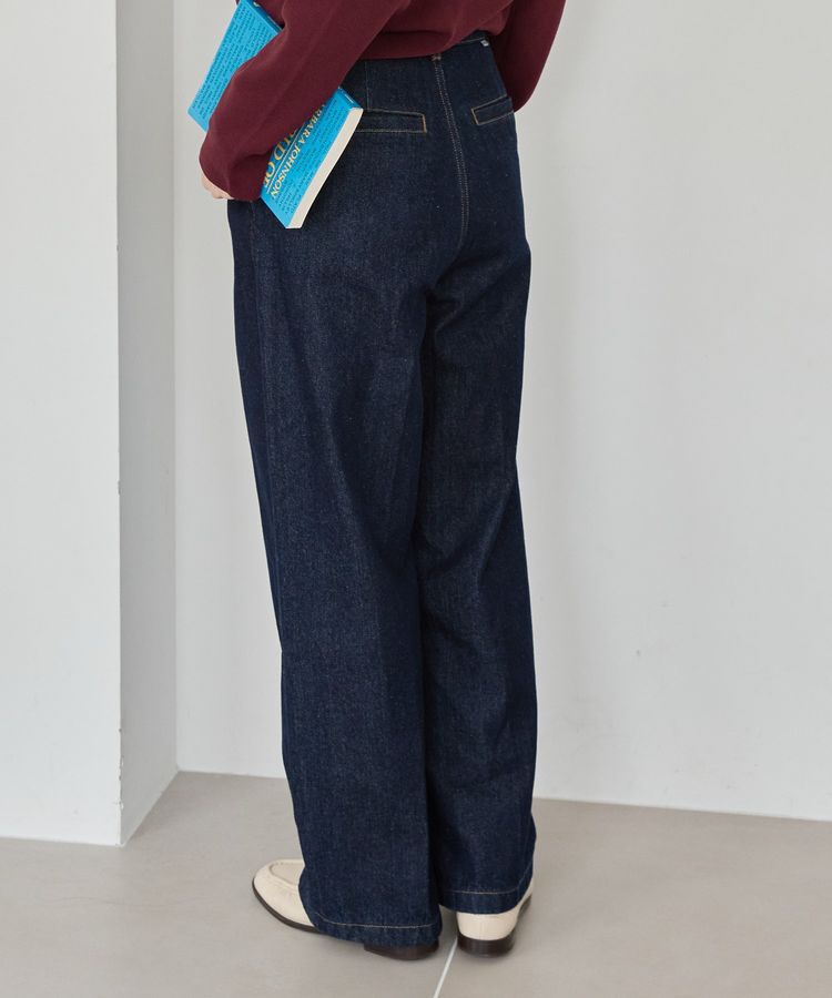 AMERICAN HOLIC「タックワイドデニム」|デニム|
