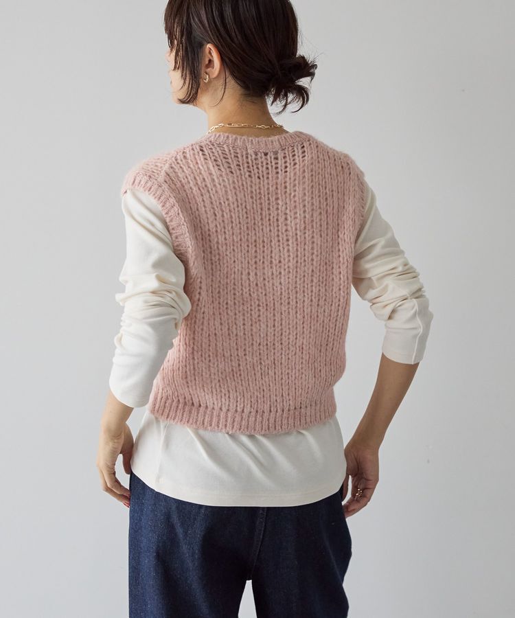 AMERICAN HOLIC「【選べる丈】甘編みニットベスト」|ベスト・ジレ|