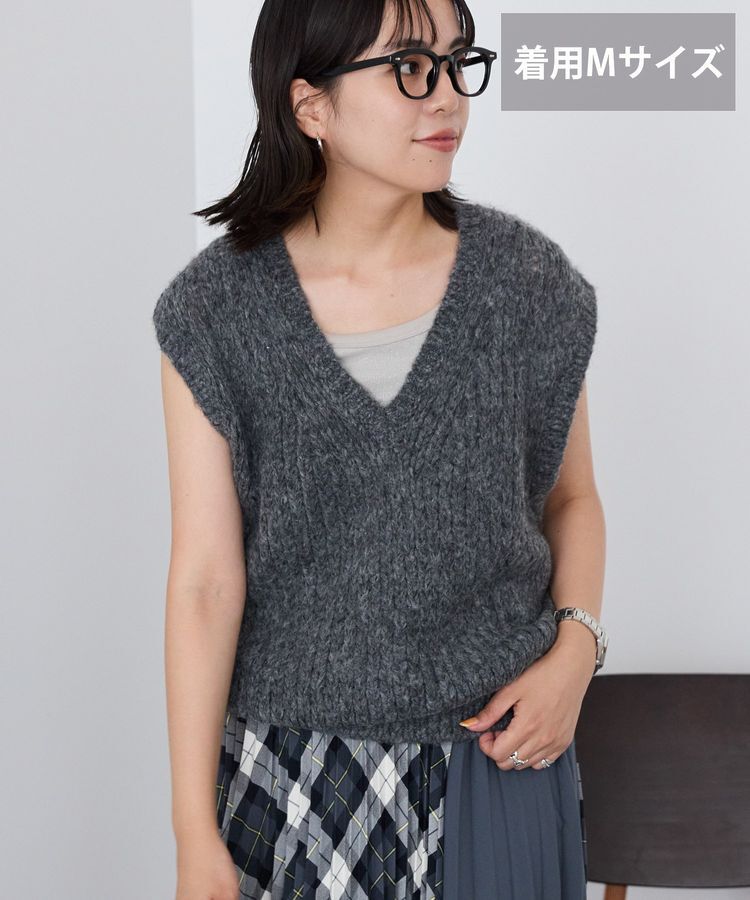 AMERICAN HOLIC「【選べる丈】甘編みニットベスト」|ベスト・ジレ|