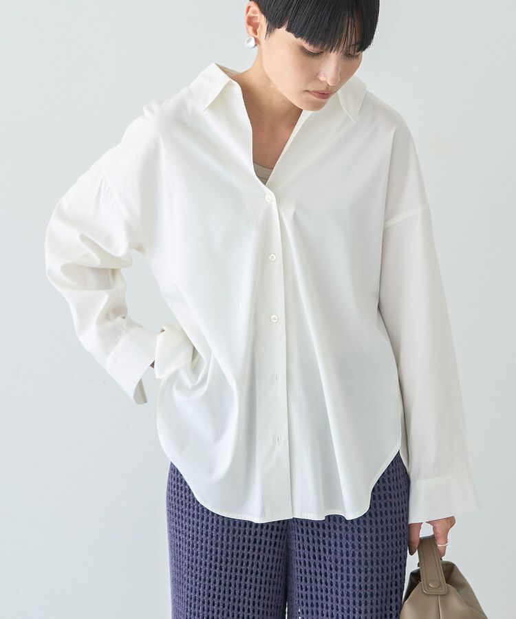 AMERICAN HOLIC「抜け衿スキッパーシャツ」|シャツ・ブラウス|Off White