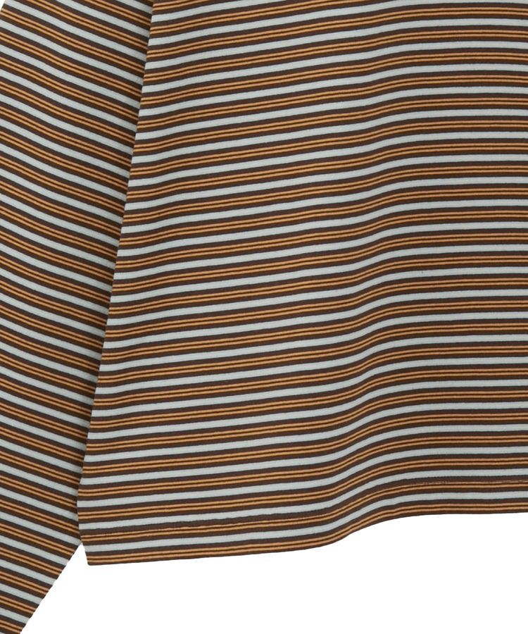 AMERICAN HOLIC「カラーボーダークロップド丈プルオーバー」|Tシャツ・カットソー|