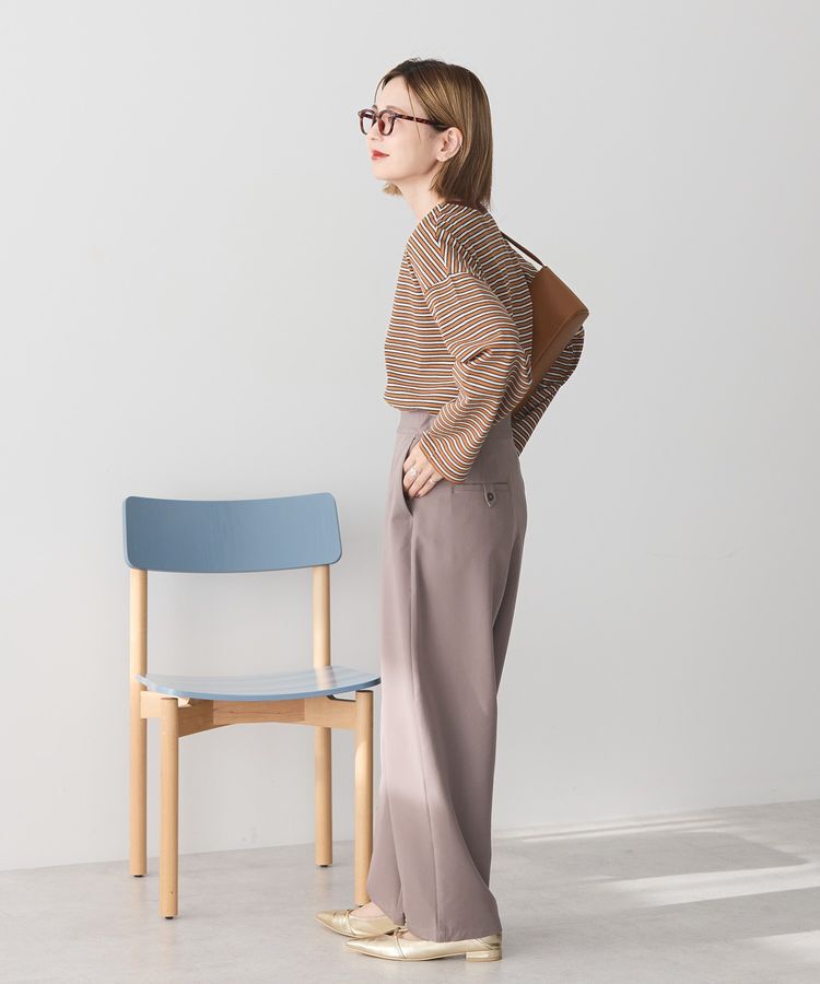 AMERICAN HOLIC「カラーボーダークロップド丈プルオーバー」|Tシャツ・カットソー|