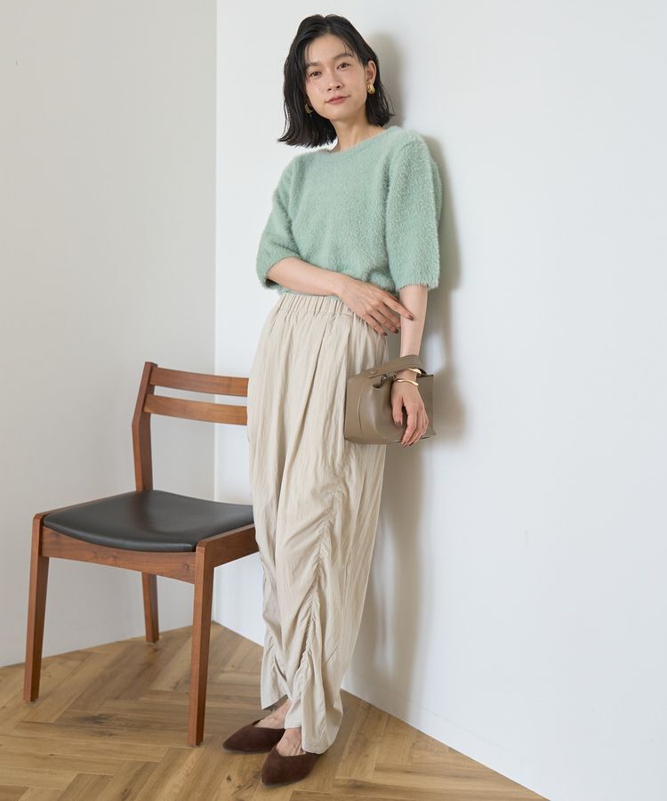 AMERICAN HOLIC「フェザー半袖ニットプルオーバー」|ニット・セーター|