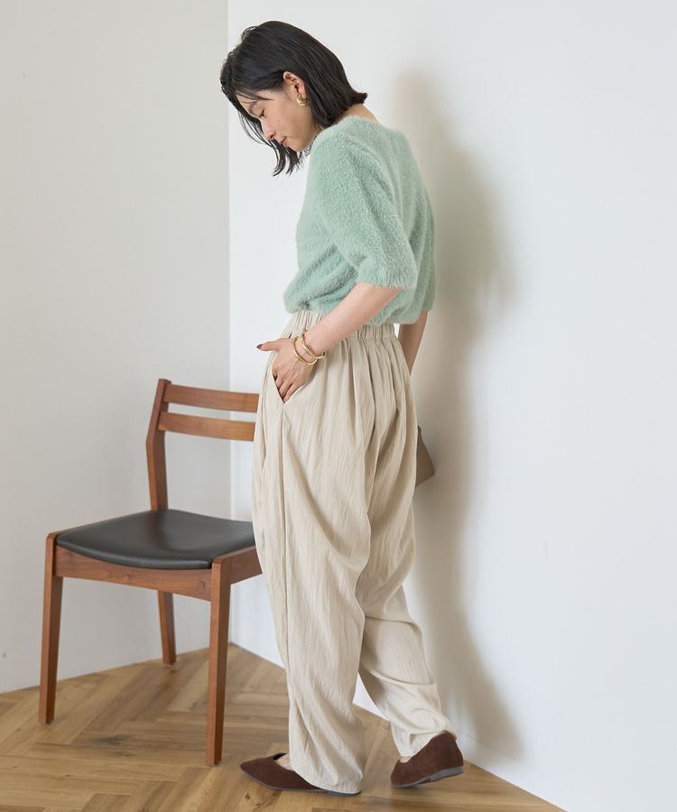 AMERICAN HOLIC「フェザー半袖ニットプルオーバー」|ニット・セーター|