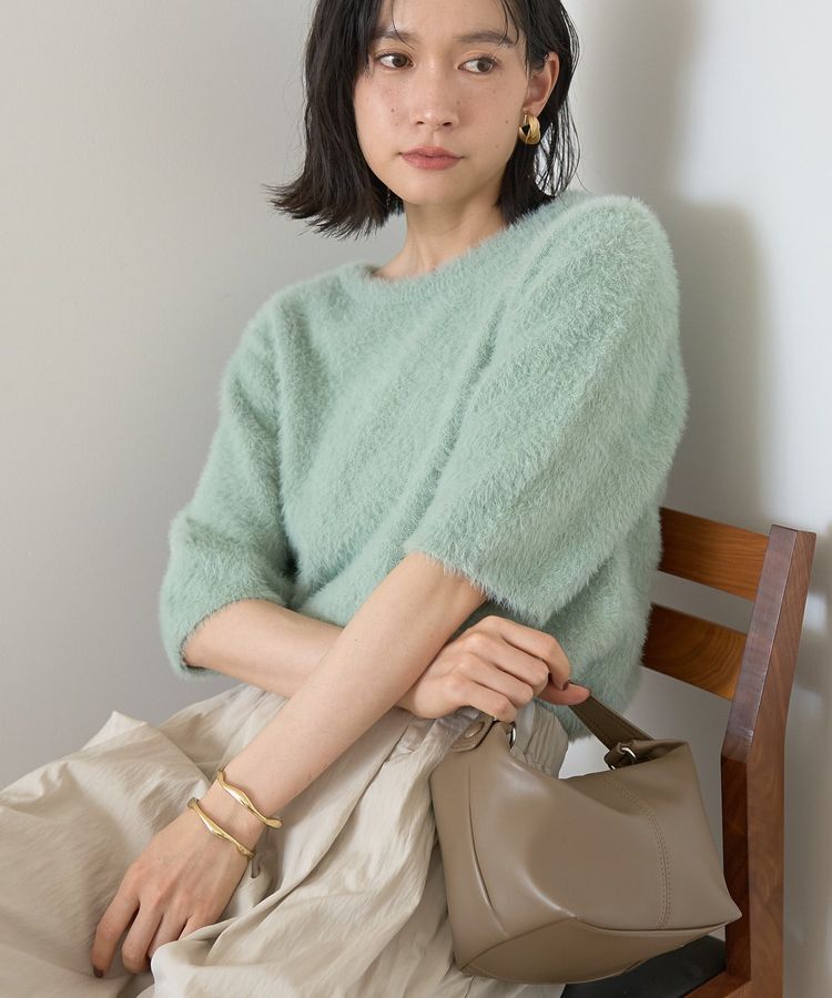 AMERICAN HOLIC「フェザー半袖ニットプルオーバー」|ニット・セーター|Mint