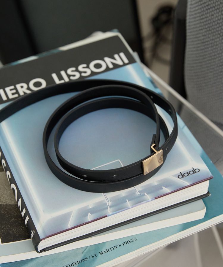 AMERICAN HOLIC「スクエアプレートベルト」|ベルト|Black