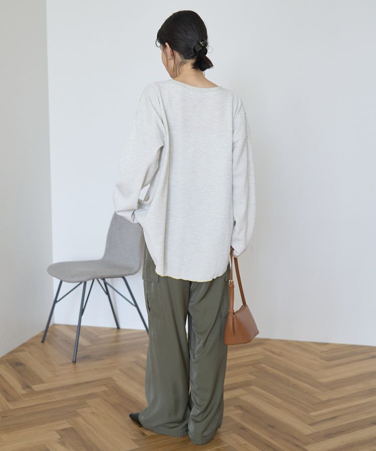 AMERICAN HOLIC「ワッフル配色メロープルオーバー」|Tシャツ・カットソー|