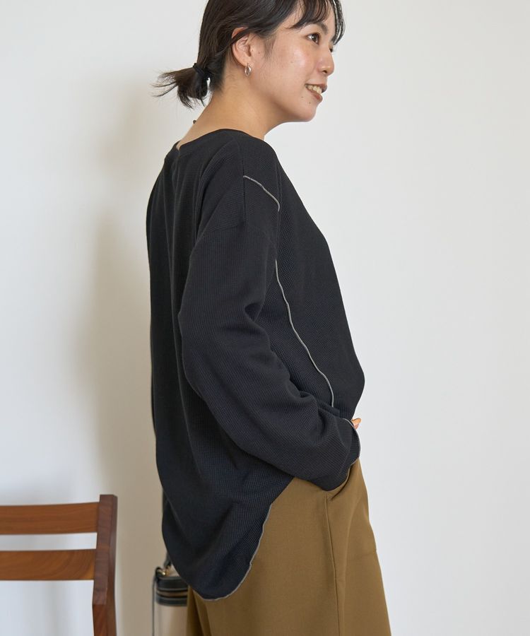 AMERICAN HOLIC「ワッフル配色メロープルオーバー」|Tシャツ・カットソー|