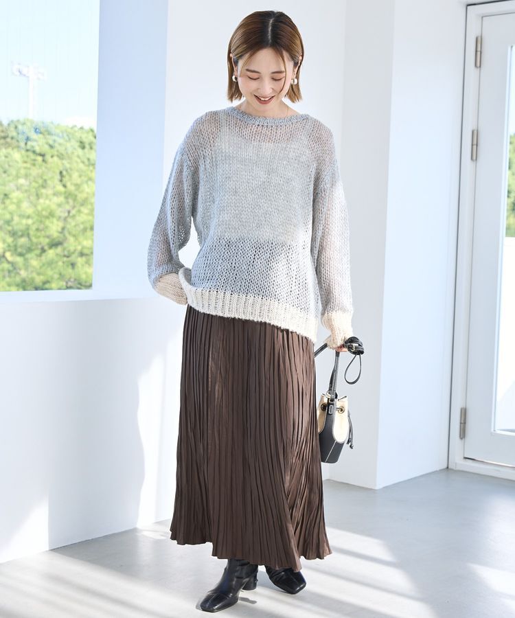 AMERICAN HOLIC「モヘアライク配色ニットプルオーバー」|ニット・セーター|