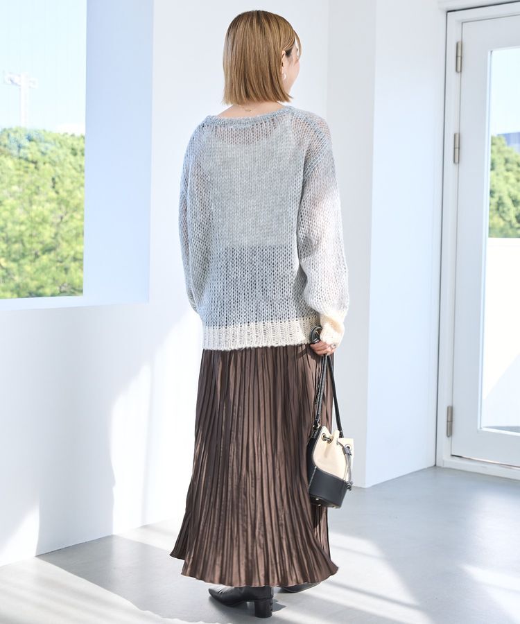 AMERICAN HOLIC「モヘアライク配色ニットプルオーバー」|ニット・セーター|