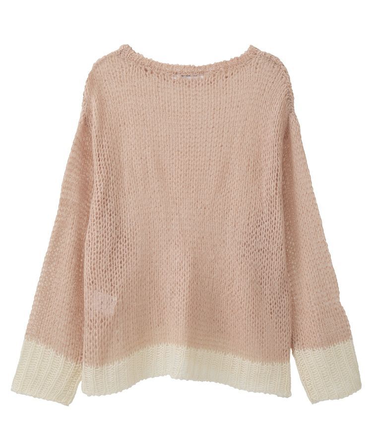 AMERICAN HOLIC「モヘアライク配色ニットプルオーバー」|ニット・セーター|