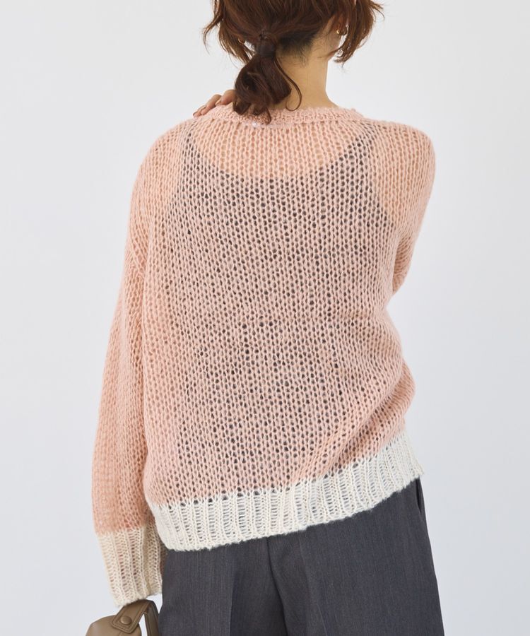 AMERICAN HOLIC「モヘアライク配色ニットプルオーバー」|ニット・セーター|