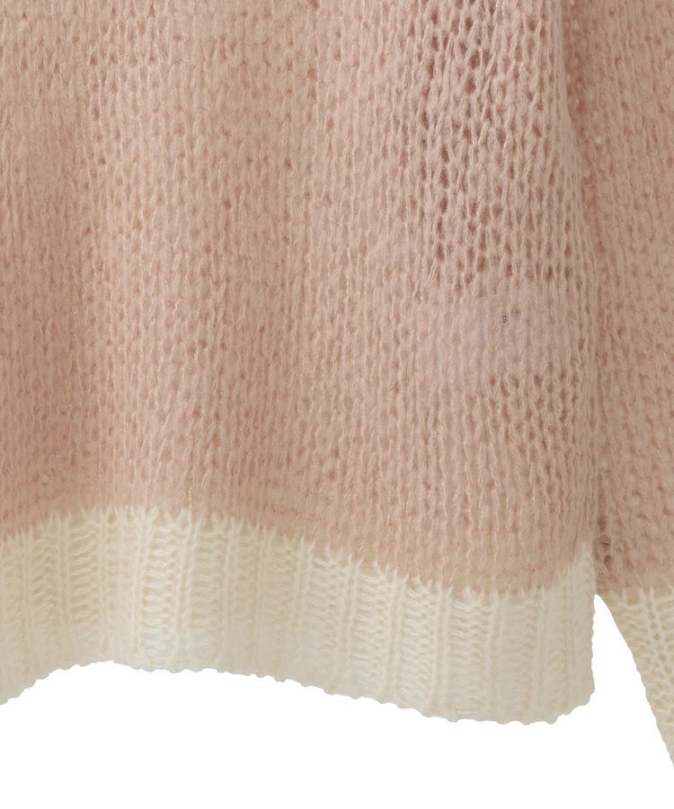 AMERICAN HOLIC「モヘアライク配色ニットプルオーバー」|ニット・セーター|