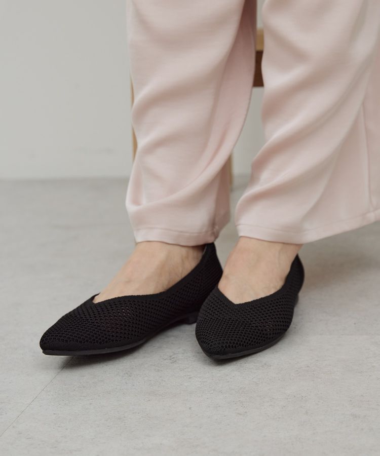 AMERICAN HOLIC「【整履き】メッシュニットフラットパンプス」|パンプス|