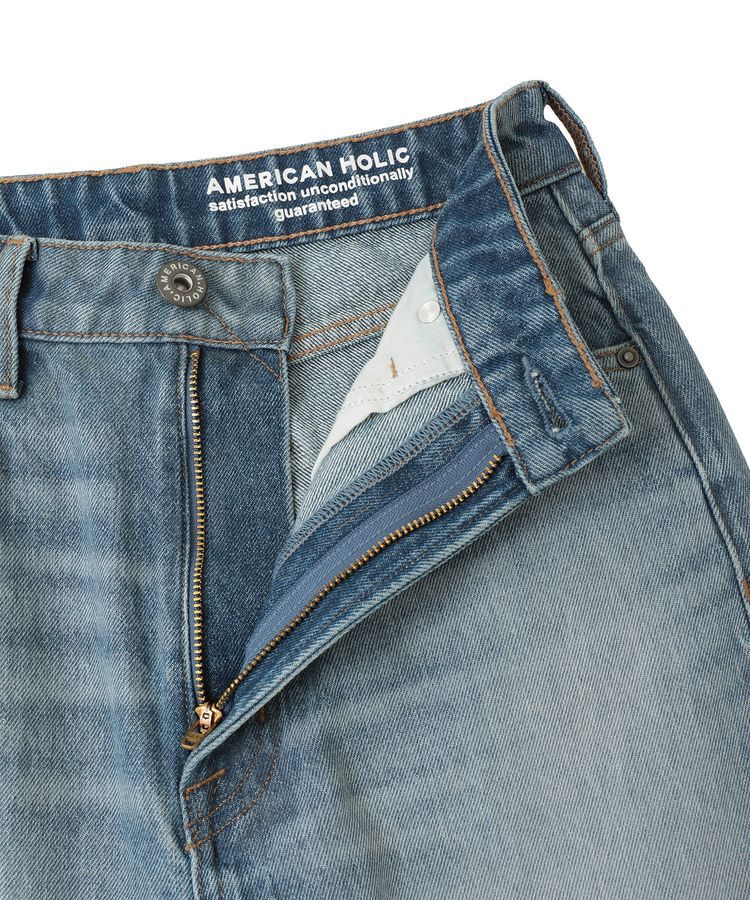 AMERICAN HOLIC「ルーズストレートデニムパンツ」|デニム|