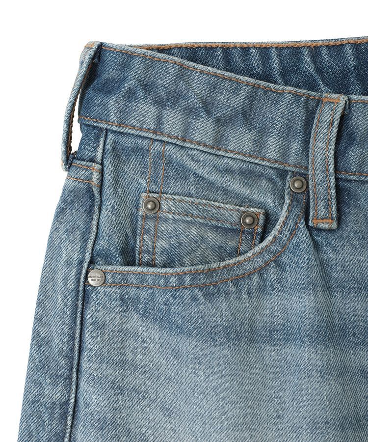 AMERICAN HOLIC「ルーズストレートデニムパンツ」|デニム|