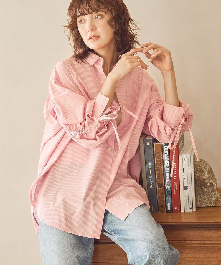 AMERICAN HOLIC「【WEB限定】イージーケアバックギャザーリボンシャツ」|シャツ・ブラウス|