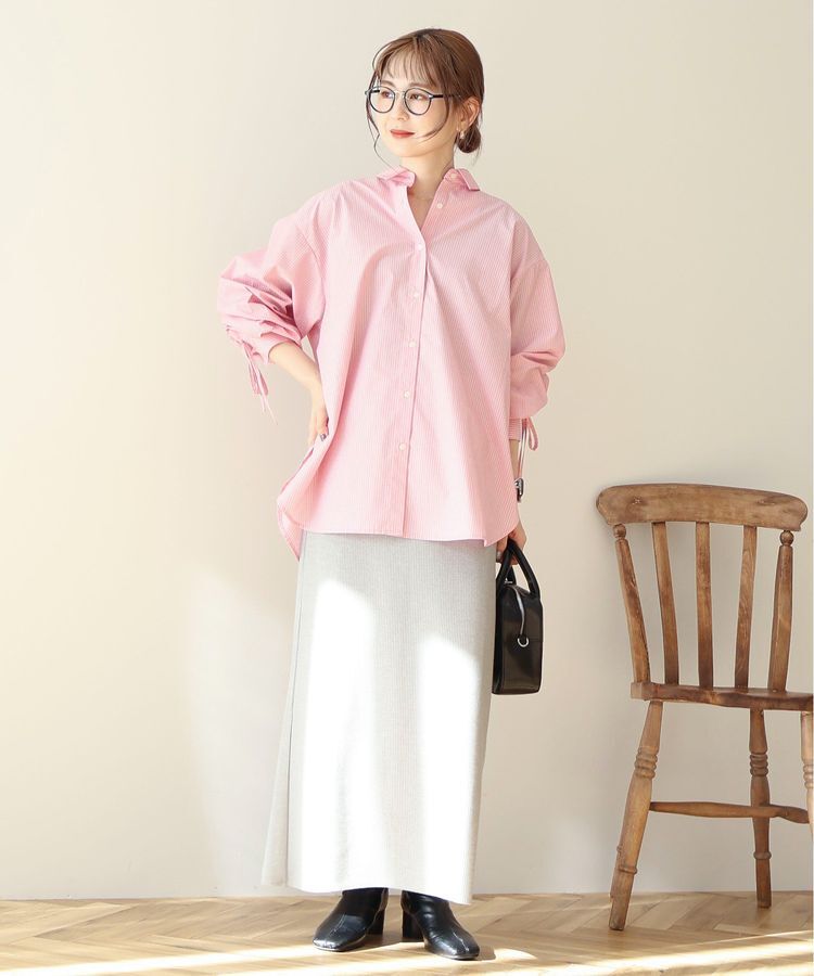 AMERICAN HOLIC「【WEB限定】イージーケアバックギャザーリボンシャツ」|シャツ・ブラウス|