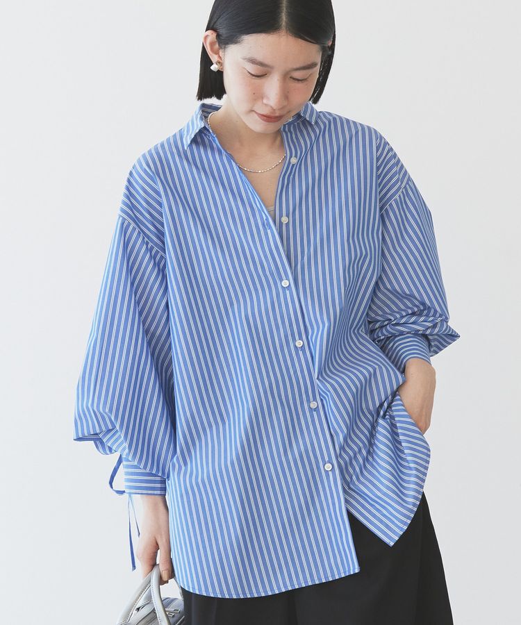 AMERICAN HOLIC「【WEB限定】イージーケアバックギャザーリボンシャツ」|シャツ・ブラウス|