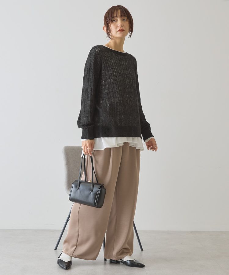 AMERICAN HOLIC「布帛切替ペプラムプルオーバー」|Tシャツ・カットソー|