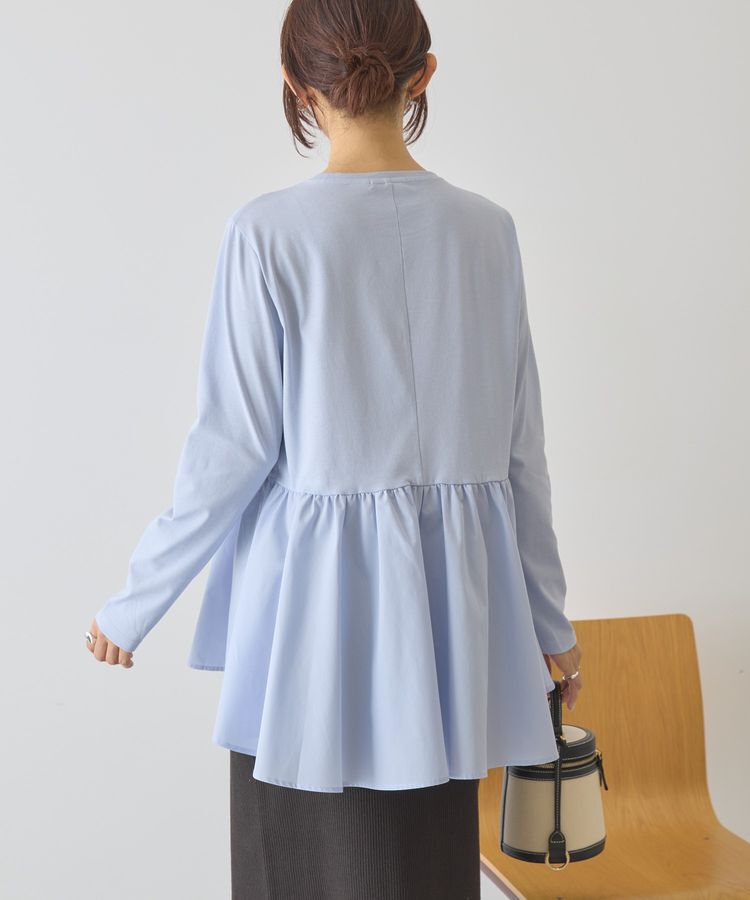 AMERICAN HOLIC「布帛切替ペプラムプルオーバー」|Tシャツ・カットソー|