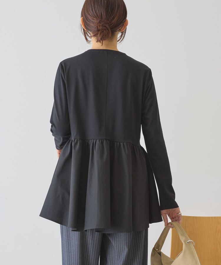 AMERICAN HOLIC「布帛切替ペプラムプルオーバー」|Tシャツ・カットソー|