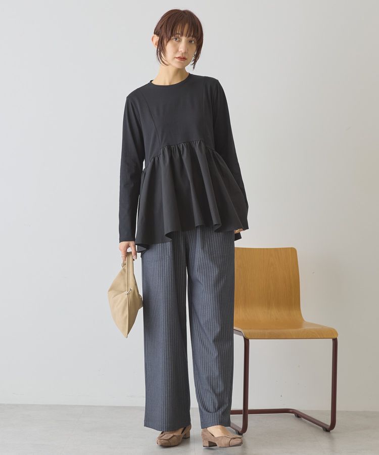 AMERICAN HOLIC「布帛切替ペプラムプルオーバー」|Tシャツ・カットソー|