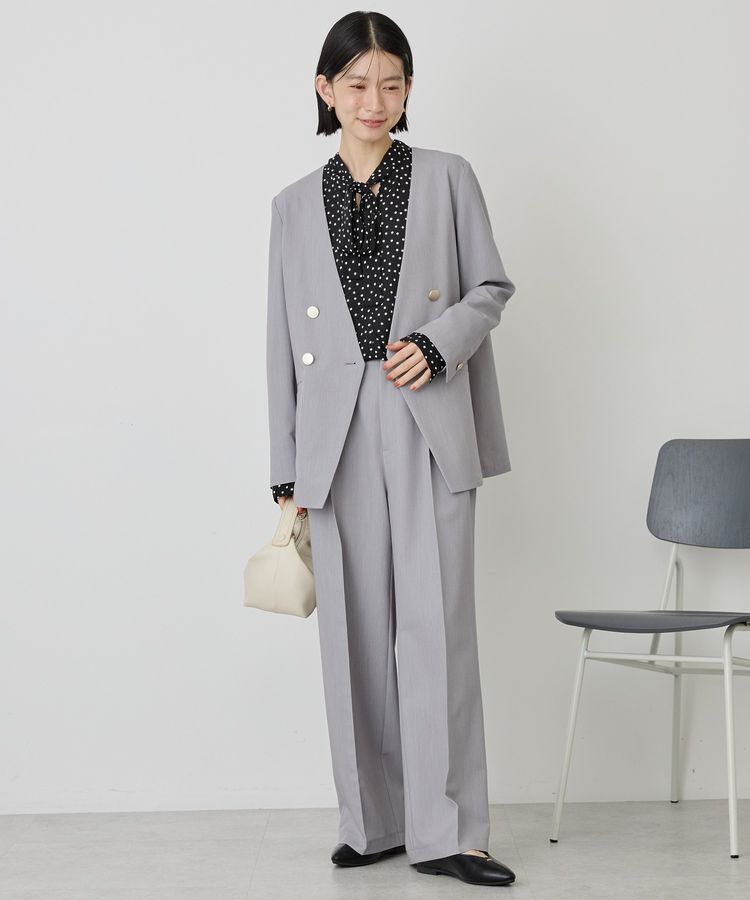 AMERICAN HOLIC「【イージーケア】ドット柄ボウタイブラウス」|シャツ・ブラウス|