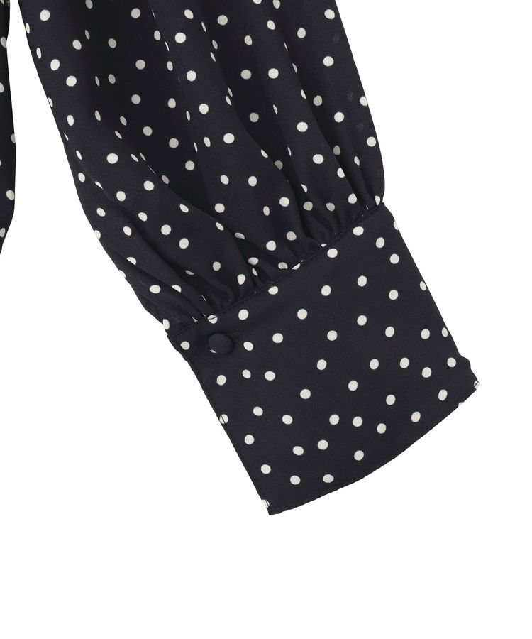 AMERICAN HOLIC「【イージーケア】ドット柄ボウタイブラウス」|シャツ・ブラウス|