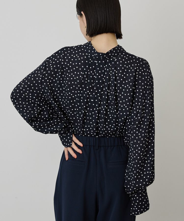 AMERICAN HOLIC「【イージーケア】ドット柄ボウタイブラウス」|シャツ・ブラウス|