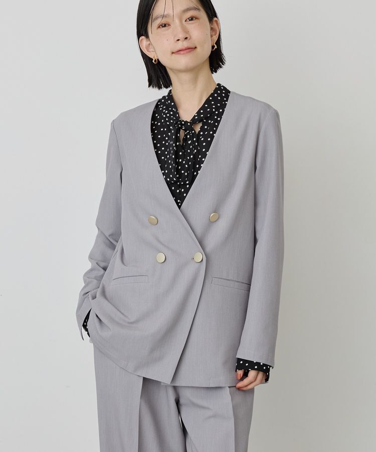 AMERICAN HOLIC「【イージーケア】ノーカラージャケット」|テーラードジャケット|