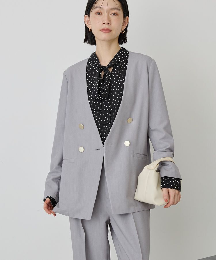 AMERICAN HOLIC「【イージーケア】ノーカラージャケット」|テーラードジャケット|