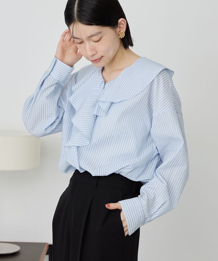 AMERICAN HOLIC「【イージーケア】ラッフルブラウス」|シャツ・ブラウス|Stripe