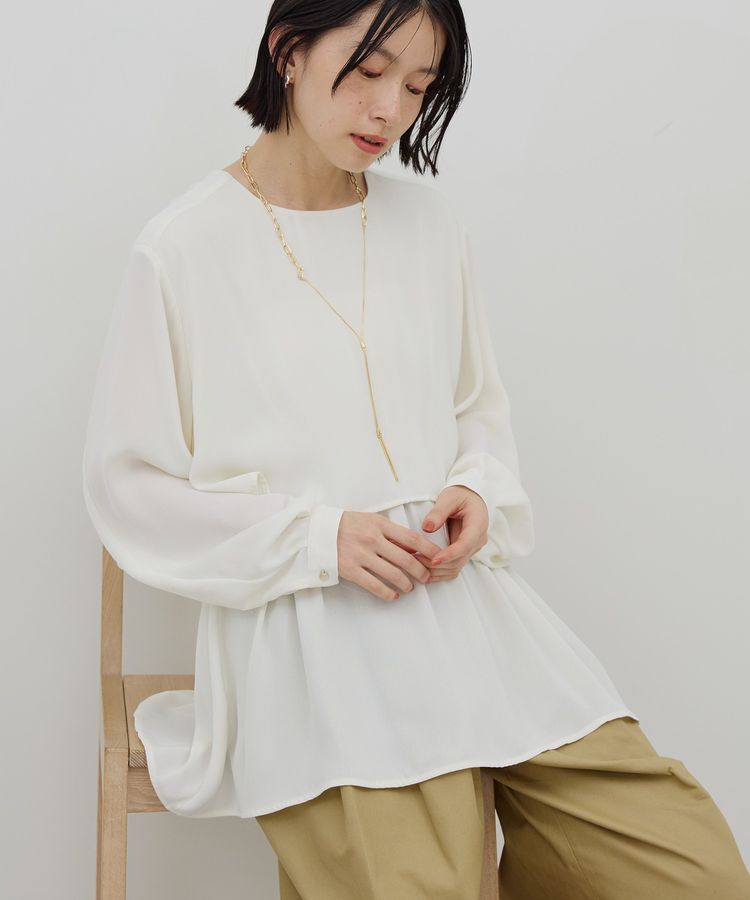 AMERICAN HOLIC「【イージーケア】Wクロスティアードブラウス」|シャツ・ブラウス|