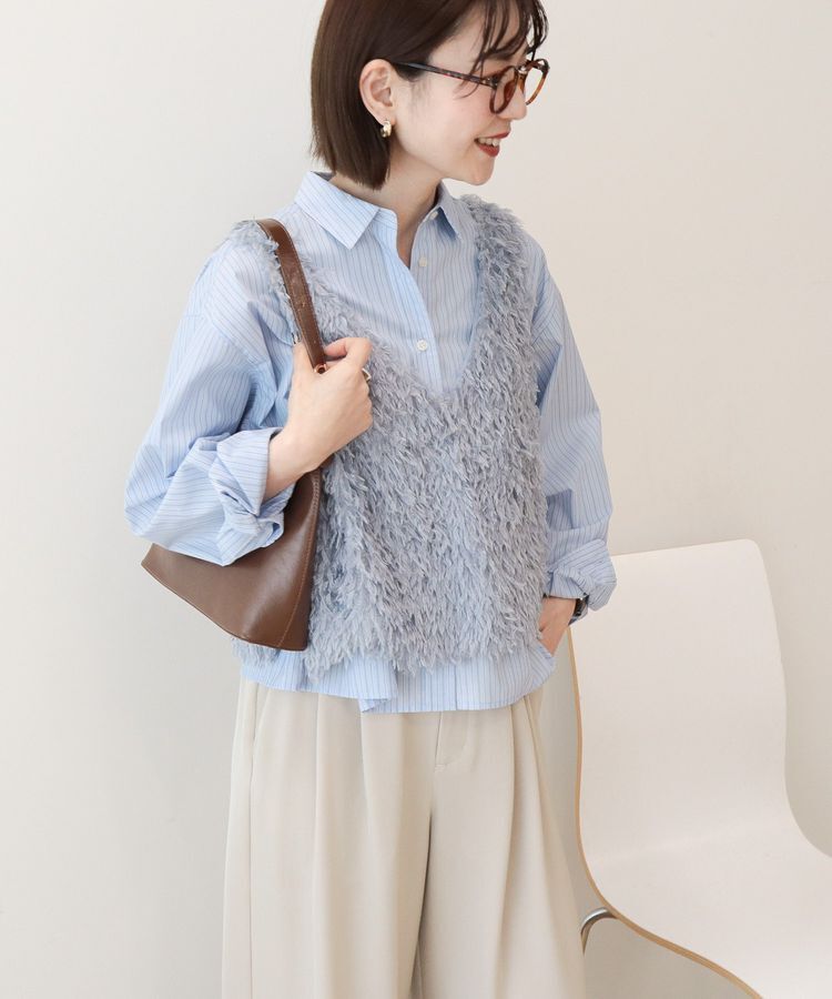 AMERICAN HOLIC「【選べる丈】フェザーVネックベスト」|ベスト・ジレ|