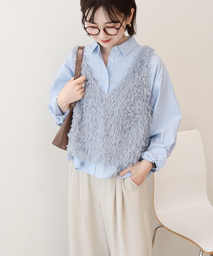 AMERICAN HOLIC「【選べる丈】フェザーVネックベスト」|ベスト・ジレ|