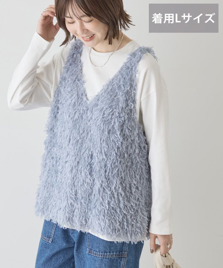 AMERICAN HOLIC「【選べる丈】フェザーVネックベスト」|ベスト・ジレ|